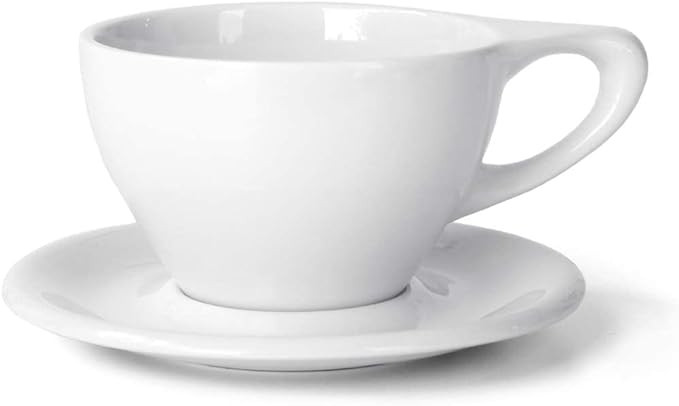 notNeutral Lino Porcelain Cup & Saucer Large Latte 12 oz by notNeutral