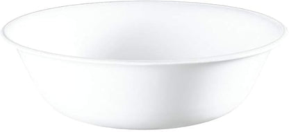 Corelle Vitrelle 6-Piece Soup/Cereal Bowl Set Triple Layer Glass and Chip Resistant, 18-Oz Lightweight Round Bowls, Winter Frost White