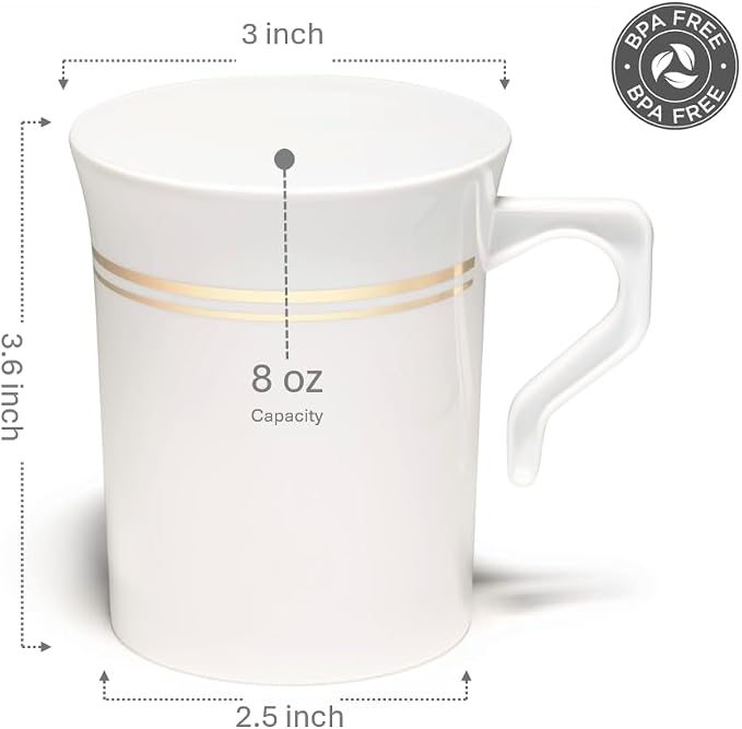 OCCASIONS 40 Pack Disposable Tea Cups - Image 9