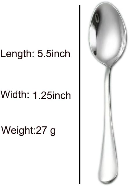 Demitasse Espresso Spoons, 5.5 Inches Stainless Steel Small Spoons - Image 2