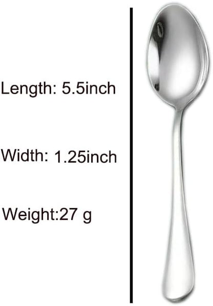 Demitasse Espresso Spoons, 5.5 Inches Stainless Steel Small Spoons - Image 2