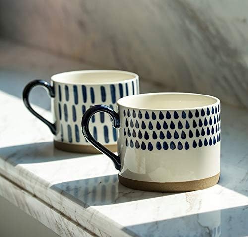 Koja Colorful Hand Painted Ceramic Mugs, 16 oz, Dishwasher Safe | Also - Image 7