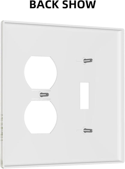Light Switch Cover Plate Wildflower Botanical Plant Herbs Flower 2 Gang Decorative Switch Plates 1 Toggle Duplex Combo Outlet Covers GFCI Wall Plates for Bathroom Livingroom Decor