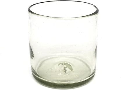 Clear 12 oz Large DOF Glasses (set of 6), Recycled Glass, Lead-free, Toxin-Free (12oz Large DOF)