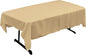 LA Linen Polyester Poplin Washable Rectangular Tablecloth, Stain and Wrinkle Resistant Table Cover 60x84, Fabric Table Cloth for Dinning, Kitchen, Party, Holiday 60 by 84-Inch, Khaki