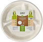 Bagasse 10-Inch 3-Compartment Round Plates, Pack of 25