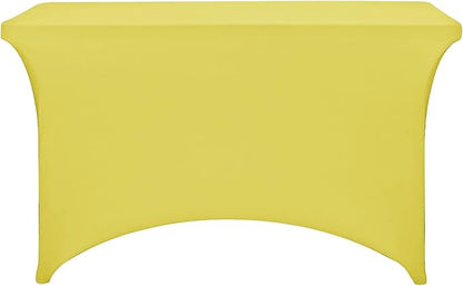 LZY Spandex Fitted Stretch Table Cover for 4ft or 6ft or 8ft Folding Table, Rectangular Cocktail Tablecloth, Perfect for Party or Banquet