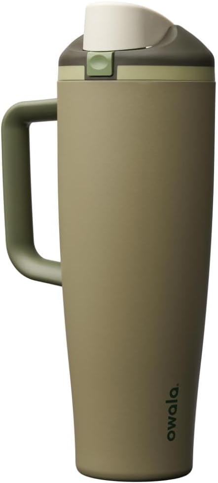Owala FreeSip Tumbler Stainless Steel Water Bottle 40 oz Off Road | by Unknown