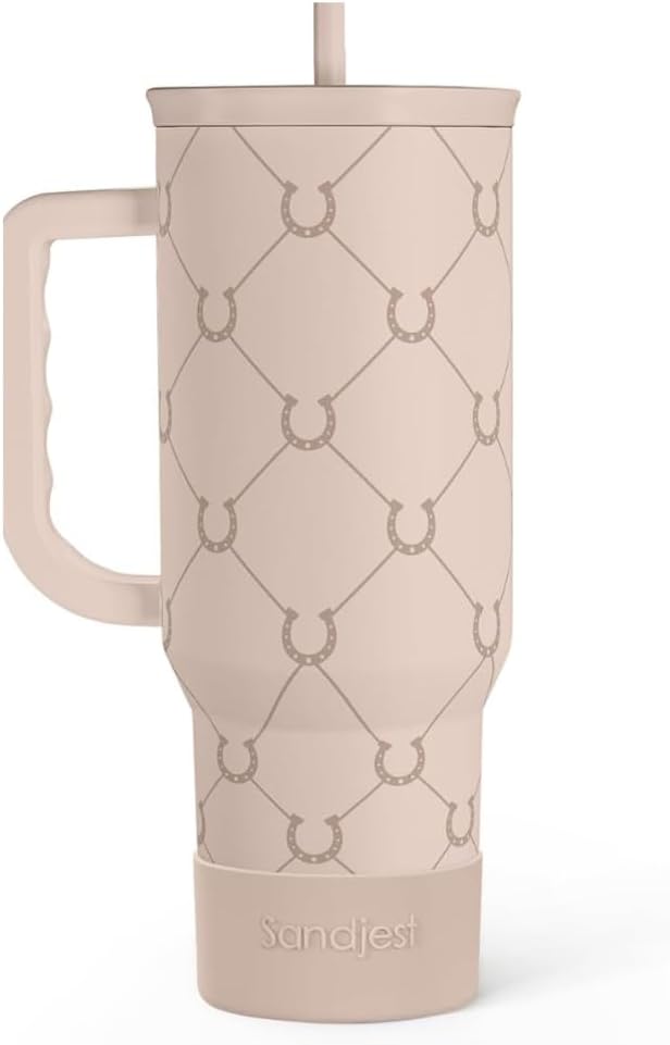 SANDJEST Horse Tumbler with Handle, Insulated Cup Stainless Steel Travel Mug Cup by SANDJEST