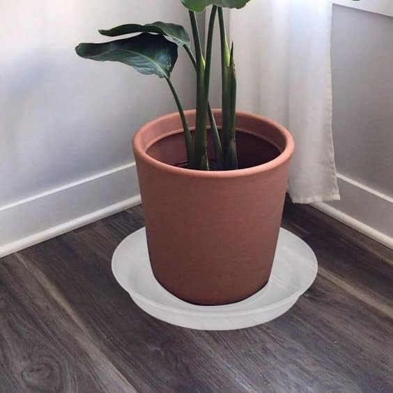 2 Pack of 10 inch Plant Saucer Gray, Heavy Duty Plastic Plant Saucer 10 inch - Image 6