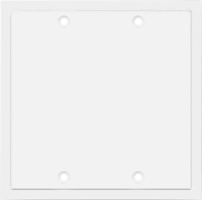 Henne Bery Modern Edge Decorative Wall Plate Switch Plate Outlet Cover, Durable Solid Zinc Alloy (Double Blank, White)