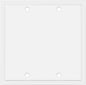 Henne Bery Modern Edge Decorative Wall Plate Switch Plate Outlet Cover, Durable Solid Zinc Alloy (Double Blank, White)