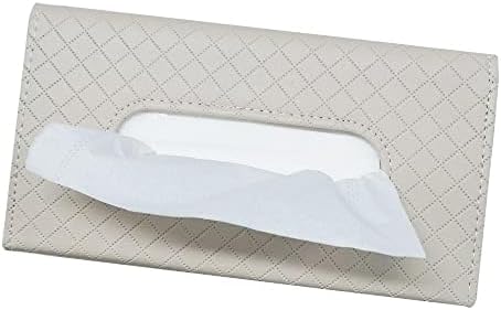 Car Sun Visor Tissue Holder, Car Napkin Holder, Premium PU Leather, Mask Holder by Langmeil