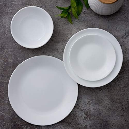 Corelle White Winter Frost Glass Dinner Plates Chip & Crack Resistant Glass - Image 3