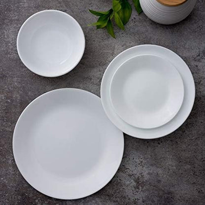 Corelle White Winter Frost Glass Dinner Plates Chip & Crack Resistant Glass - Image 3