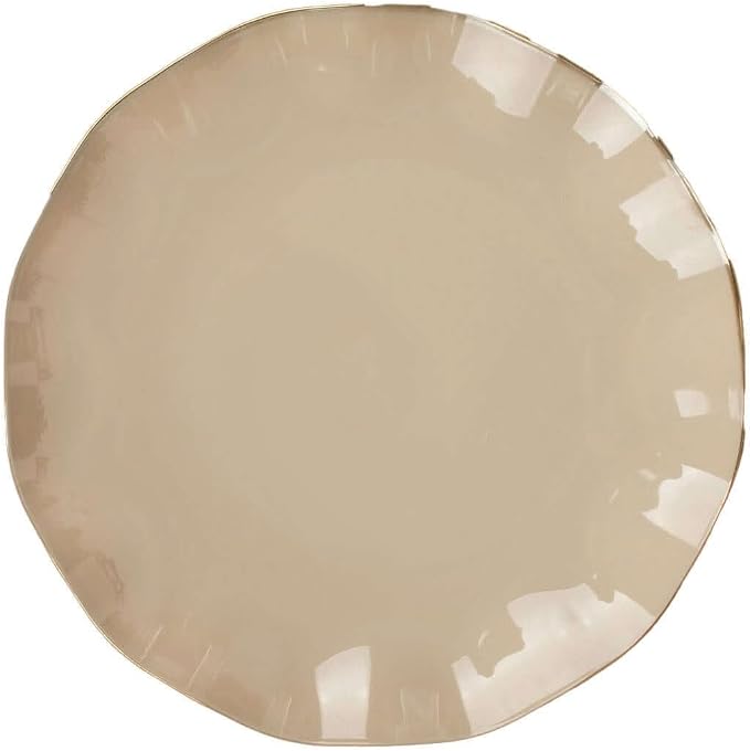 Efavormart 10 Pack | Taupe 6" Round Plastic Dessert Salad Plates, Disposable - Image 7