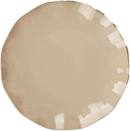 Efavormart 10 Pack | Taupe 6" Round Plastic Dessert Salad Plates, Disposable - Image 7