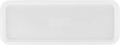 30 PCS Plastic Serving Trays, 15.7'' x 5.9'' Rectangle Food Plate, Reusable White Serving Platters for Cookie, Appetizer, Charcuterie, Snack, Dessert, Fruit