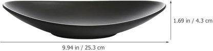 2Pcs Black Melamine Decorative Food Plates for Sushi and Dessert Wear-resistant Japanese-style Serving Trays for Parties Restaurants and Family Gatherings