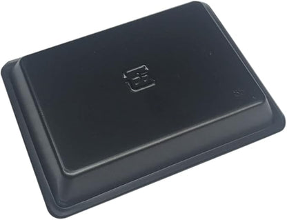 100 pcs Mini 2.95"x2.16" Dipping Sauce Dishes, Plastic Disposable Rectangular Black Soy Sauce Plate Set, Condiment Serving tray, Seasoning Platter, Appetizer Bowel -for Sushi Mustard Vinegar Soy BBQ