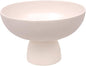 CG Hunter Medium Crème Footed Bowl, Elegant Aluminum Serving Dish, Perfect for Home Decor, Dining Table Centerpiece, Fruit Display, Salad Serving, and Decorative Kitchen Accents