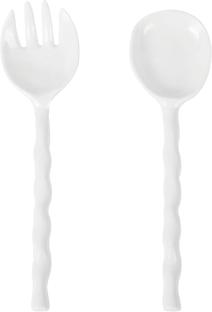 UP Wave Handle Melamine Salad Servers, Serving Utensil Set, Includes Serving by UPware