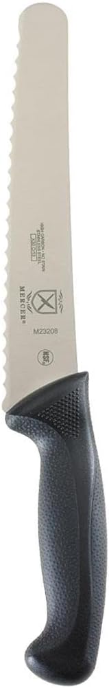 Mercer Culinary M23208 Millennia Black Handle, 8-Inch Wavy Edge Wide, Bread - Image 3