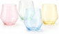 Oojami 40 Pack Diamond Disposable Plastic Wine Glasses 12oz by Oojami
