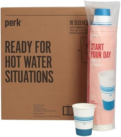 Perk 12 Oz Paper Hot Cups by Perk