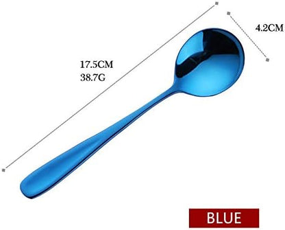 Buyer Star Bouillon Spoon Sets, 7-Inch Round Soup Spoons, Stainless Steel - Image 7