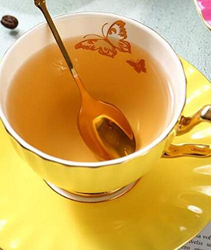 Bone China Cup and Saucer Set- Butterfly and Elegance - Image 3