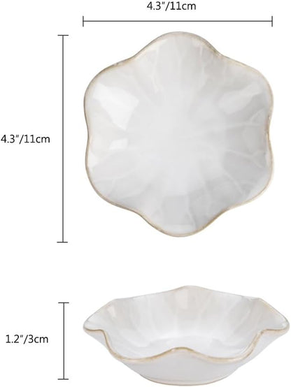2PCS Lotus Leaf Shape Ring Holder Dish, Small Key Bowl, Ceramic Trinket Tray - Image 7