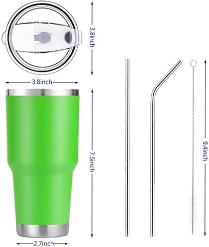 D·S 30 oz Lime Tumbler Double Wall Vacuum Insulated Travel Coffee Mug | Double - Image 3