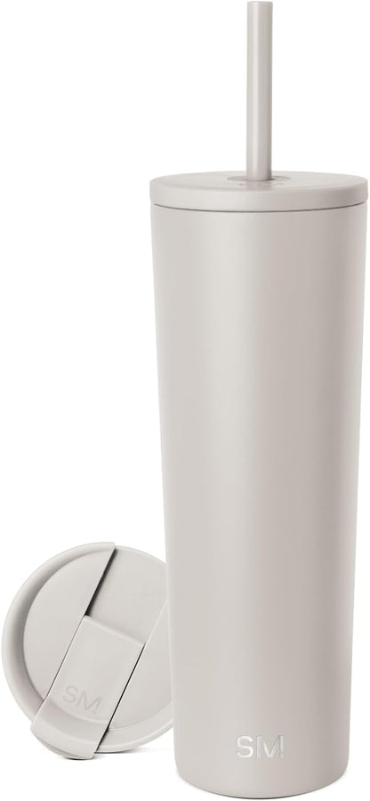 Simple Modern Iced Coffee Tumbler, Insulated | 28oz | Beige by Unknown