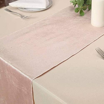 10 pcs 12x108-Inch Blush Premium Velvet Table Runners - Image 7