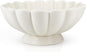 Accessoryway 8" White Fluted Scalloped Decorative Bowls -Moderate Ceramic Fruit Bowl for Kitchen Counter, Elegant Wavy Edge Centerpiece Bowls for Home Decor, Perfect for Housewarming &Wedding Gift