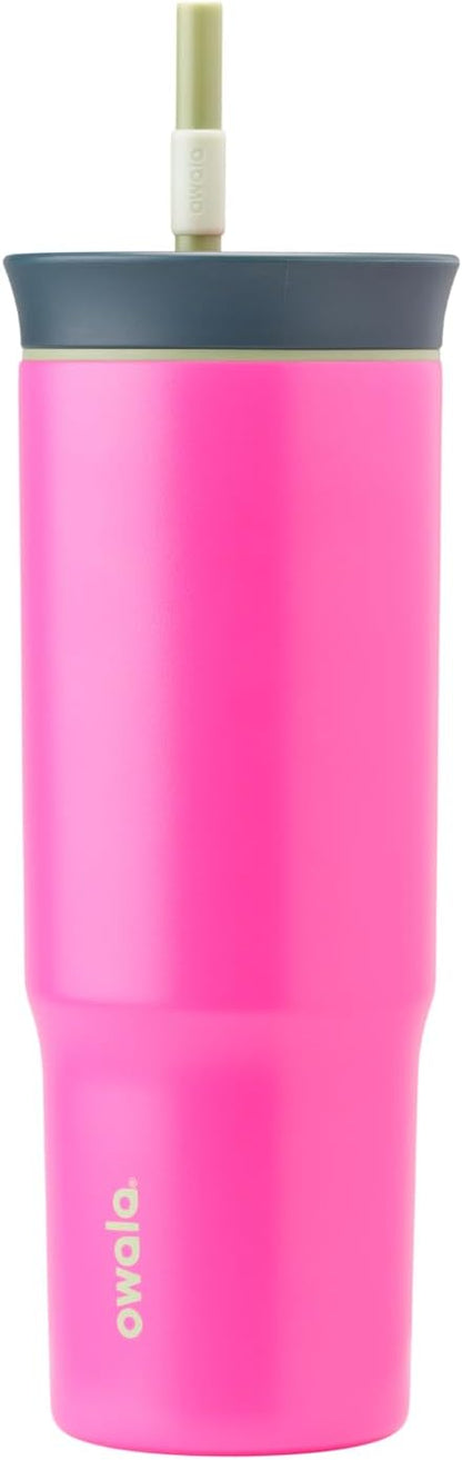 Owala Tumbler Stainless Steel Water Bottle 24 oz Watermelon Breeze | 2-in-1 by Unknown