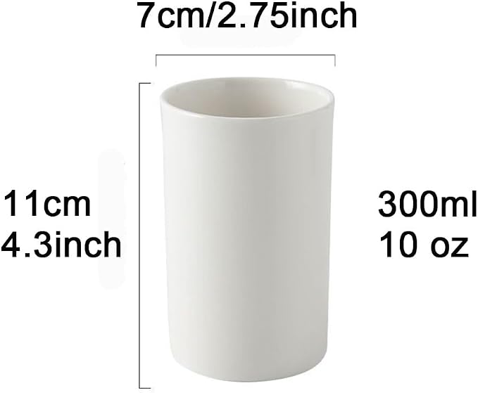 Japanese Minimalist Black and White Style Handleless Straight Ceramic Mug - Image 2