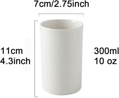 Japanese Minimalist Black and White Style Handleless Straight Ceramic Mug - Image 2
