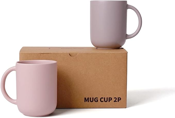 12 oz Ceramic Coffee Mugs, Minimal Modern Design, Comfort-Grip Handles - Image 7