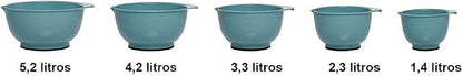 KitchenAid KE178OSAQA Classic Mixing Bowls, Aqua Sky 2 - Image 4