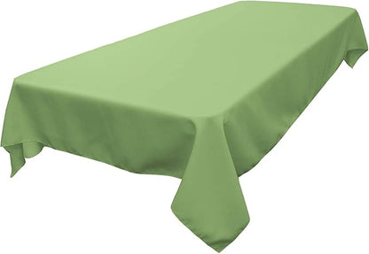 LA Linen Polyester Poplin Washable Rectangular Tablecloth, Stain and Wrinkle Resistant Table Cover 60x120, Fabric Table Cloth for Dinning, Kitchen, Party, Holiday 60 by 120-Inch, Sage