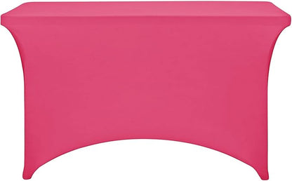 LZY Spandex Fitted Stretch Table Cover for 4ft or 6ft or 8ft Folding Table, Rectangular Cocktail Tablecloth, Perfect for Party or Banquet
