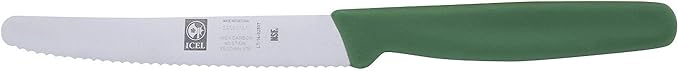 ICEL 4.25 Inch Serrated Edge Steak Knife, High Carbon German Stainless Steel by ICEL