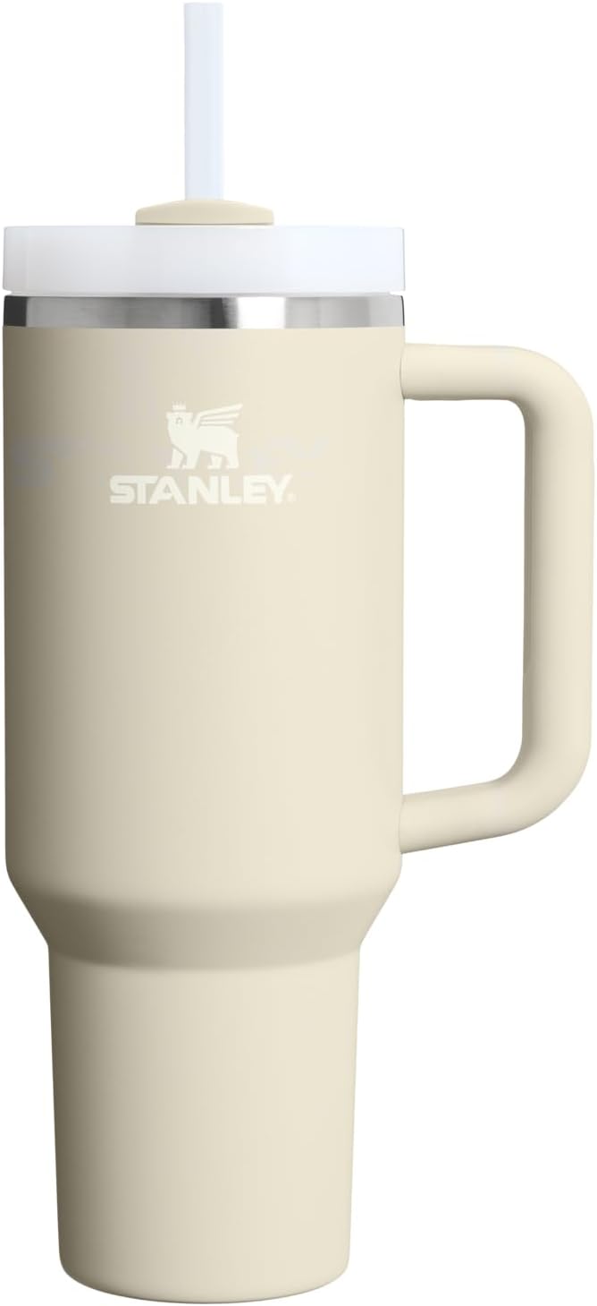 STANLEY Quencher H2.0 Flow State Tumbler, 40 oz, Toasted Almond | Handle and by Unknown