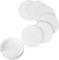 6PCS White PU Leather Cup Holders 4 Inch Leather Round Drink Coasters Spill by QUALITYCALFOVERA