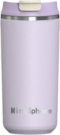12oz Insulated Stainless Steel Coffee Cup, Lavender Purple | Travel Coffee Mug by MingSphere