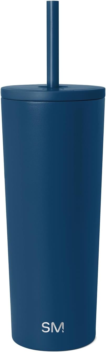 Simple Modern Iced Coffee Tumbler, Insulated | 24oz | Blue | Reusable Stainless by Unknown