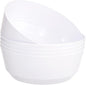 8 Pack Plastic Serving Bowls 128oz White Plastic Bowls Heavy Duty Disposable by Hioasis