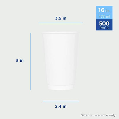 Karat C-KIC516W 16 oz Insulated Paper Hot Cup - Image 3